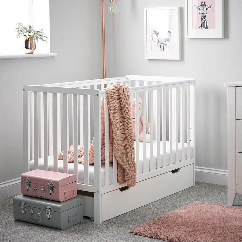 Simple Cot & Under Drawer-White