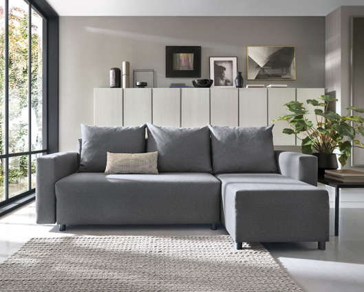 Otto Right Hand Facing Corner Sofa - Dark Grey