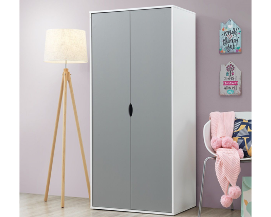 Atrix 2 Door Wardrobe-Grey