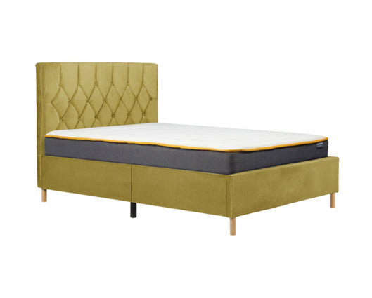Luxton King Size Bed-Mustard