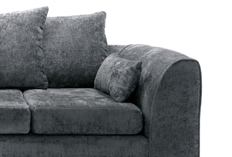 Heidi Left Hand Facing Corner Sofa - Dark Grey