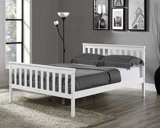 Matteo 4' Bed High Foot End - White