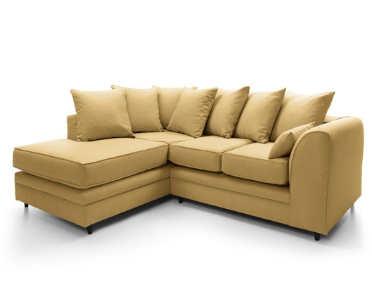 Darcy Left Hand Facing Corner Sofa - Mustard