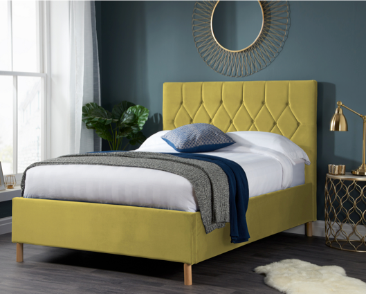 Luxton Small Double Bed-Mustard