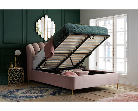 Layla King Ottoman Bed - Pink