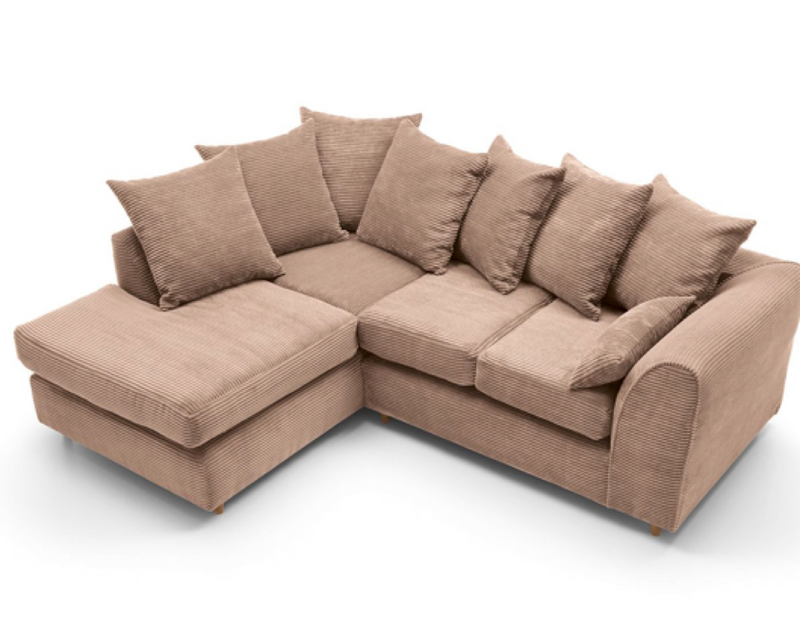 Tyler Left Hand Facing Corner Sofa - Brown