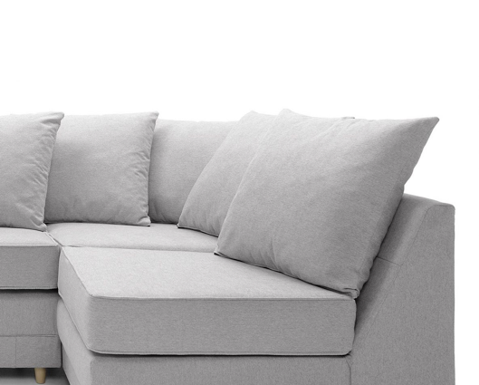 Primo Right Hand Facing Corner Sofa - Light Grey