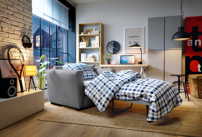 Owen Single Sofa Bed - Cool Grey