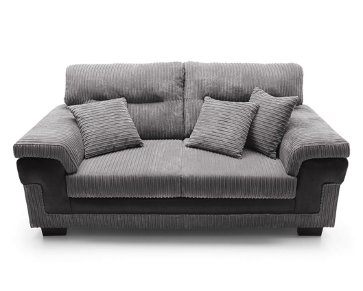 Samson 3 Seater Sofa - Black & Grey