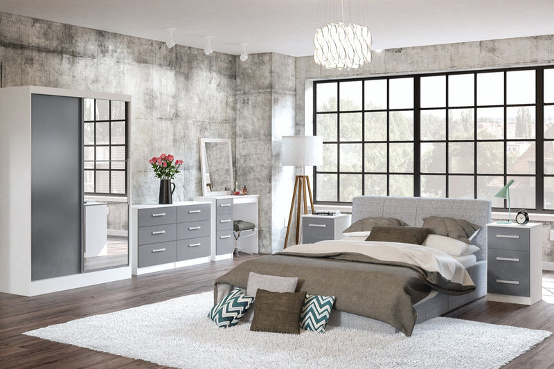Lynx 6 Drawer Chest-White & Grey