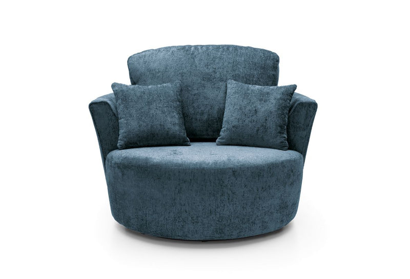Heidi Swivel Chair - Dark Blue