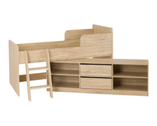 Franklin Low Sleeper Bed - Sonoma Oak Effect Veneer