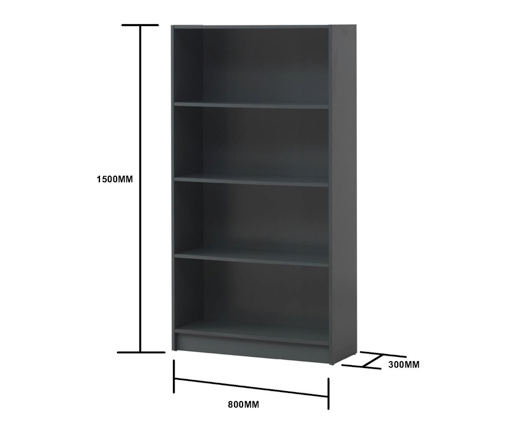 Tall Bookcase-Dark Grey