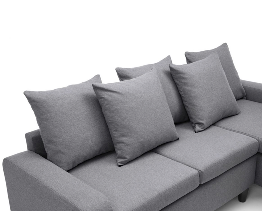 Napoli Right Hand Facing Corner Sofa - Dark Grey