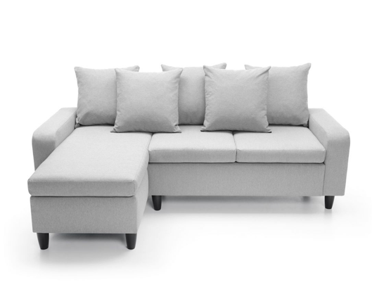 Noah Left Hand Facing Corner Sofa - Light Grey