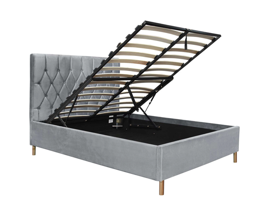 Luxton King Size Ottoman Bed-Grey