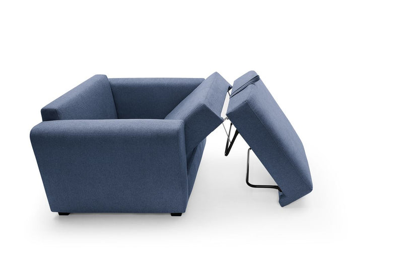 Owen Single Sofa Bed - Dark Blue