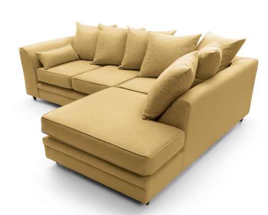 Darcy Right Hand Facing Corner Sofa - Mustard