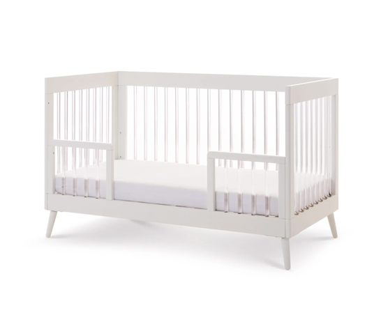 Maya Cot Bed - White with Acrylic