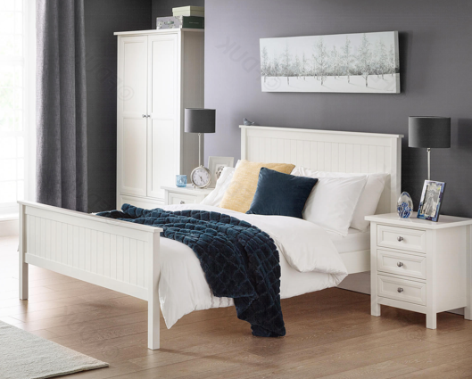 Acadia King Size Bed - Surf White