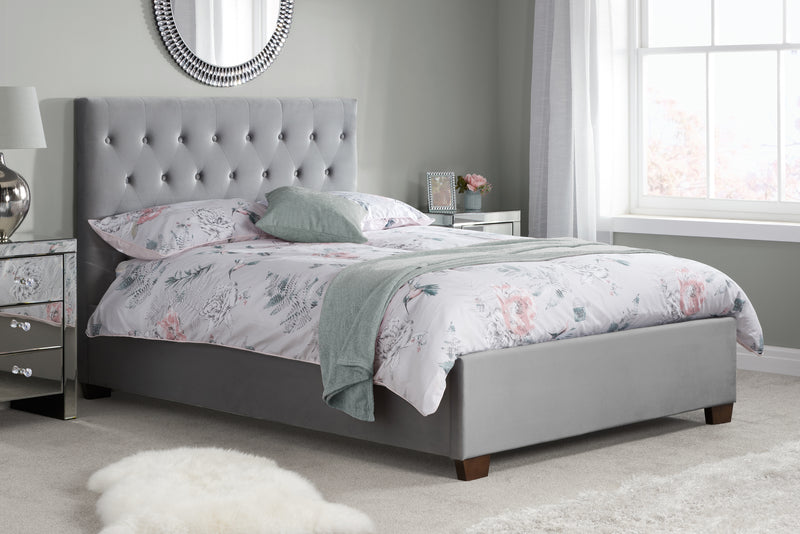 Cologne King Size Bed-Grey