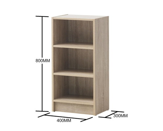 Small Narrow Bookcase-Oak