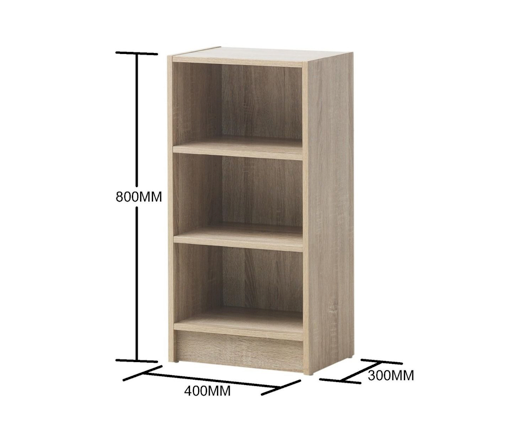 Traditional Small Narrow Bookcase-Oak