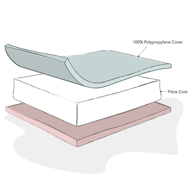 Bantam Space Saver Cot & Fibre Mattress-White