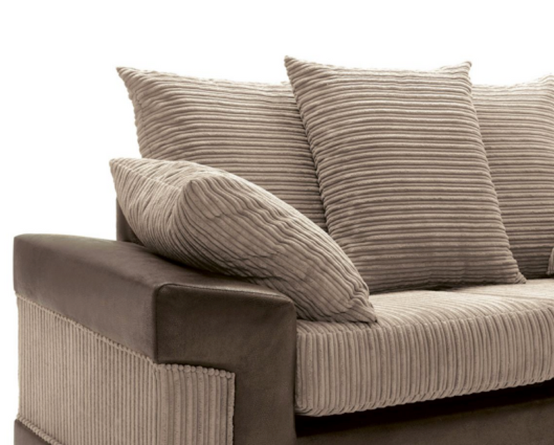 Dino 2 Seater Sofa - Brown & Beige