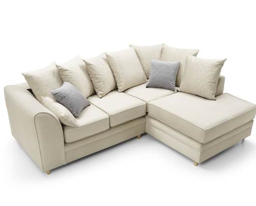 Chicago Right Hand Facing Corner Sofa - Cream