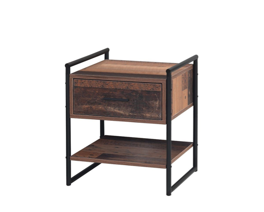 Burr Nightstand with 1 Drawer